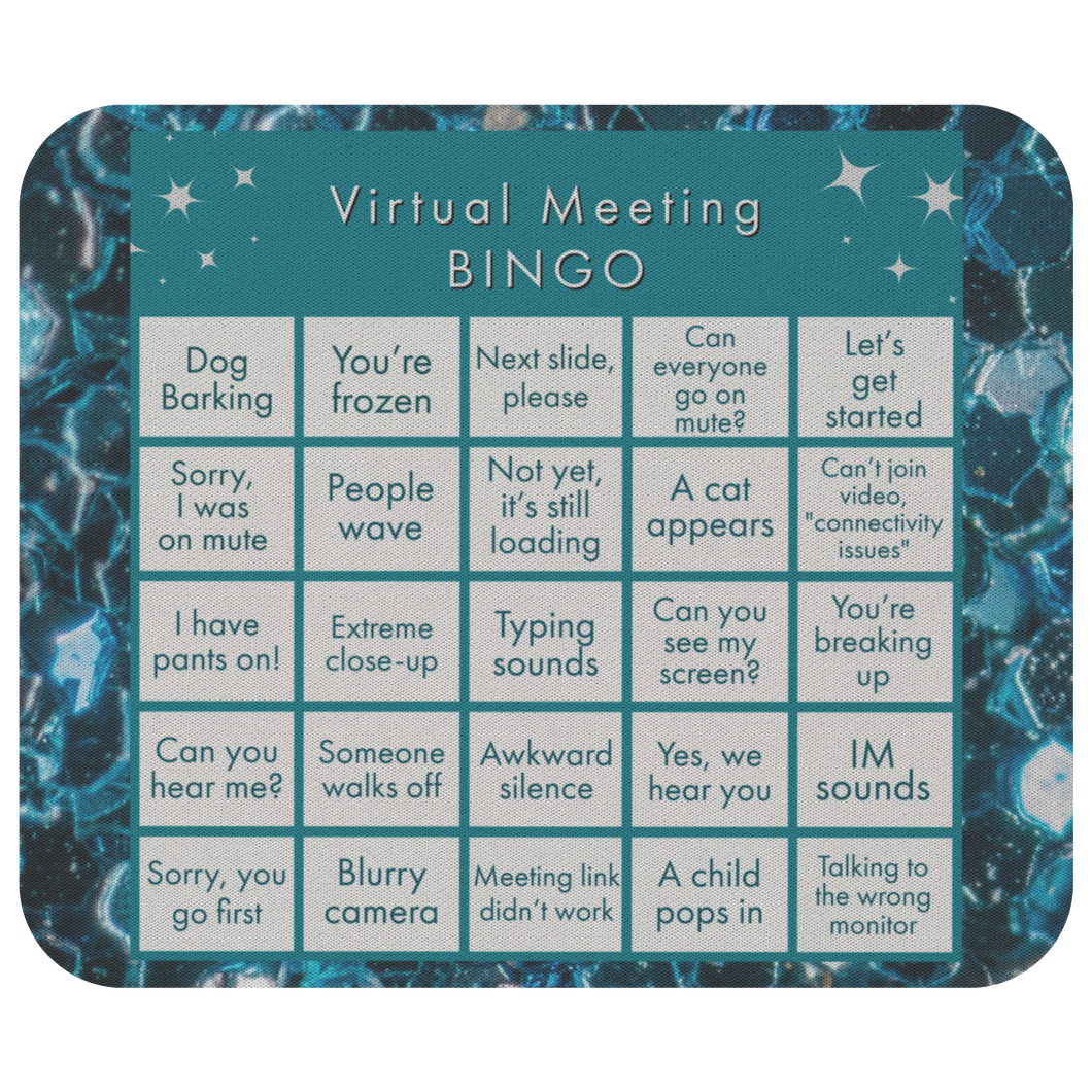 Virtual Meeting Bingo Mouse Pad