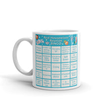 Load image into Gallery viewer, Real Housewives Reunion Bingo Mug - Blue Gameboard
