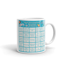Load image into Gallery viewer, Real Housewives Reunion Bingo Mug - Blue Gameboard
