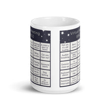 Load image into Gallery viewer, Virtual Meeting Bingo Mug - Midnight Grey Gameboard Version
